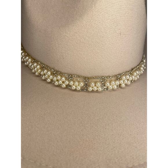 San Diego Hat Company Pearl Trim Wide Brim Fedora - Picture 4 of 7